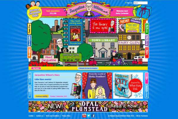 Jacqueline Wilson site home page
