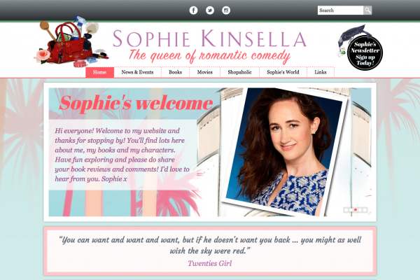 Sophie Kinsella's new site